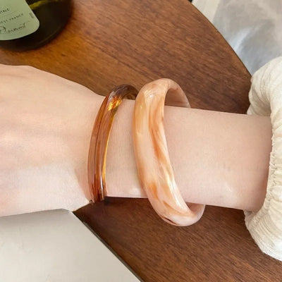 Fashion Irregular Acrylic Acetate Bracelets Vintage Hyperbole Korean Jewelry Bangles Sweet Elegant Pulseras Mujer – Armband