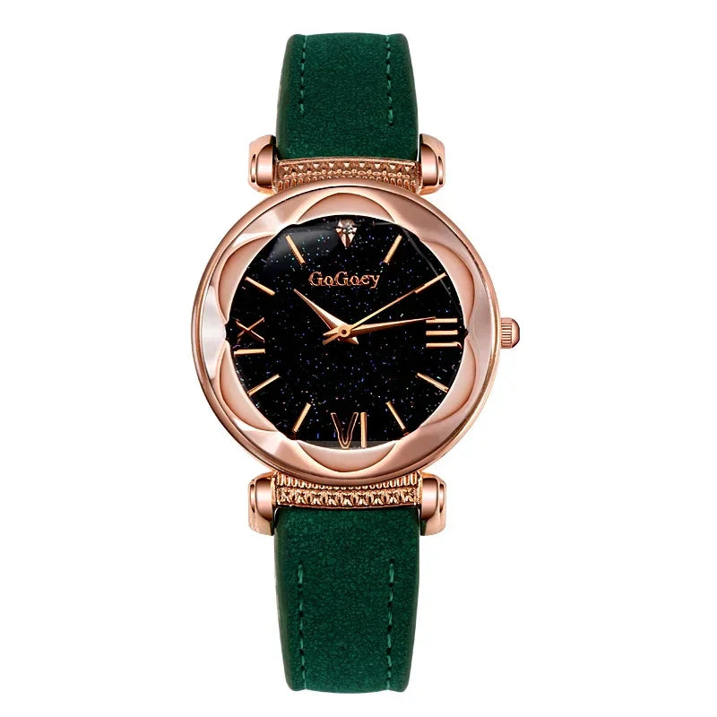 Starry Sky Quarz-Armbanduhr für Frauen – Elegante Damen Uhr, Montre Femme, Reloj Mujer, Horloges Women, Relógio Feminino