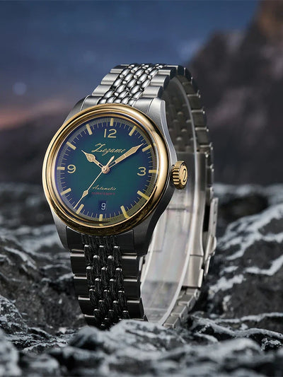 YN55a Herrenuhr – Luxus Automatik Uhr 38 mm, Retro Design, Chronograph, 100 m wasserdicht, Vintage Style