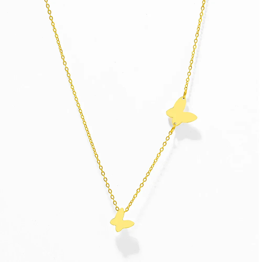 Stainless Steel Necklaces Delicate Butterfly Pendant Chain Fashion Necklace Jewelry Luxury 's Clavicle Party Gifts – Halskette