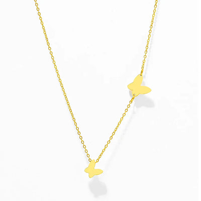 Stainless Steel Necklaces Delicate Butterfly Pendant Chain Fashion Necklace Jewelry Luxury 's Clavicle Party Gifts – Halskette