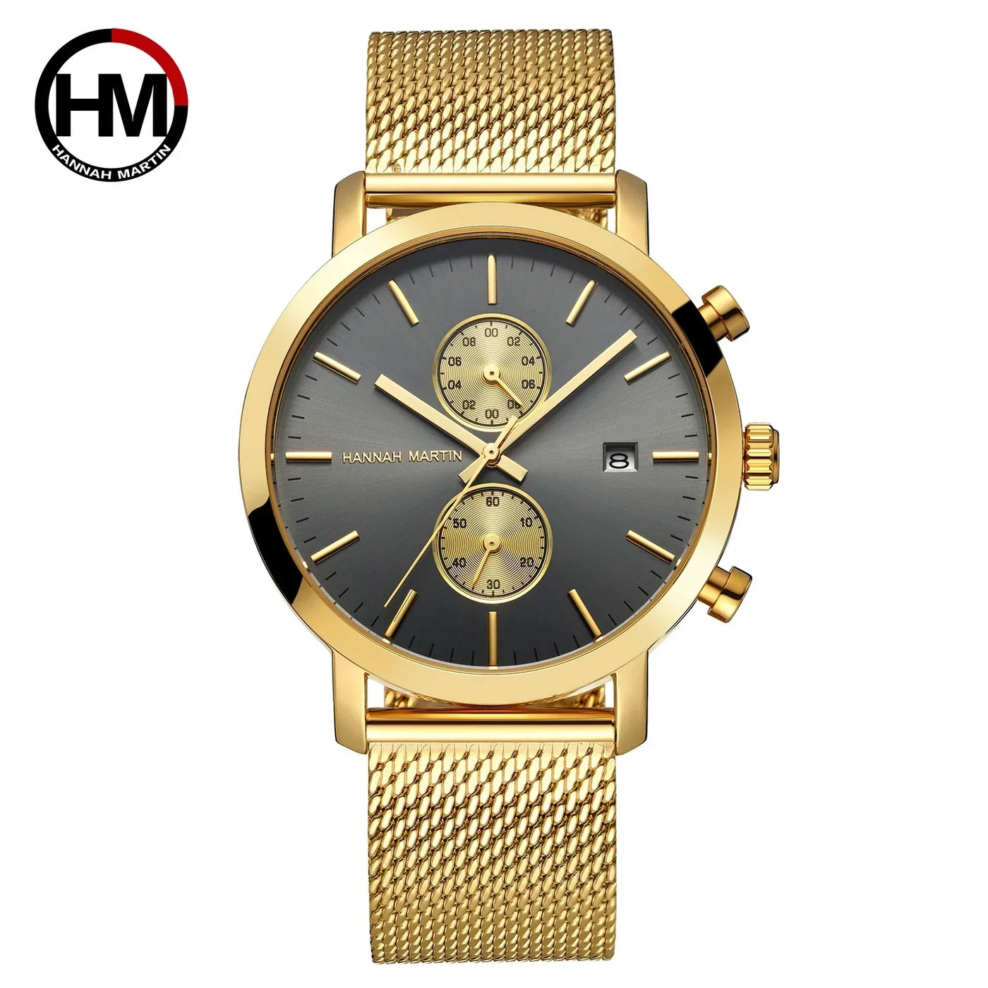 Quarzuhr für Herren – Edelstahl Chronograph mit Datum und Wasserschutz