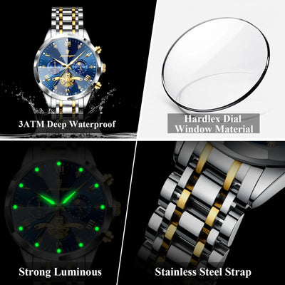 POEDAGAR Luxury Men Uhr Top Original