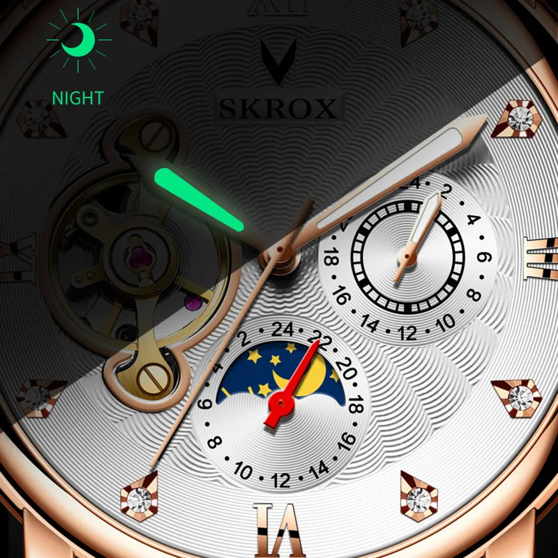 SKROX Moon Phase Tourbillon Automatic Clockwork