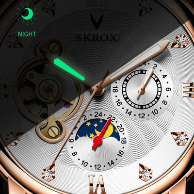 SKROX Moon Phase Tourbillon Automatic Clockwork