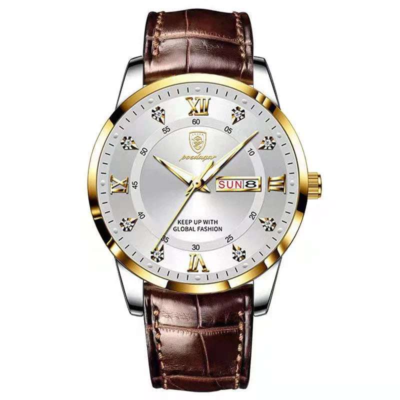 POEDAGAR Luxury Brand Men Uhr Wasserdicht