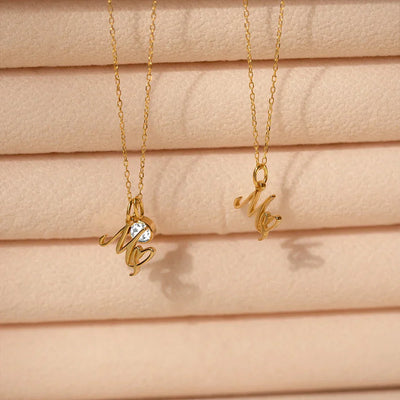 eManco Sparkling Birthstone Necklaces Uppercase Initials A-Z Pendant Stainless Steel Gold Plated Necklace Fashion 's Jewelr – Halskette