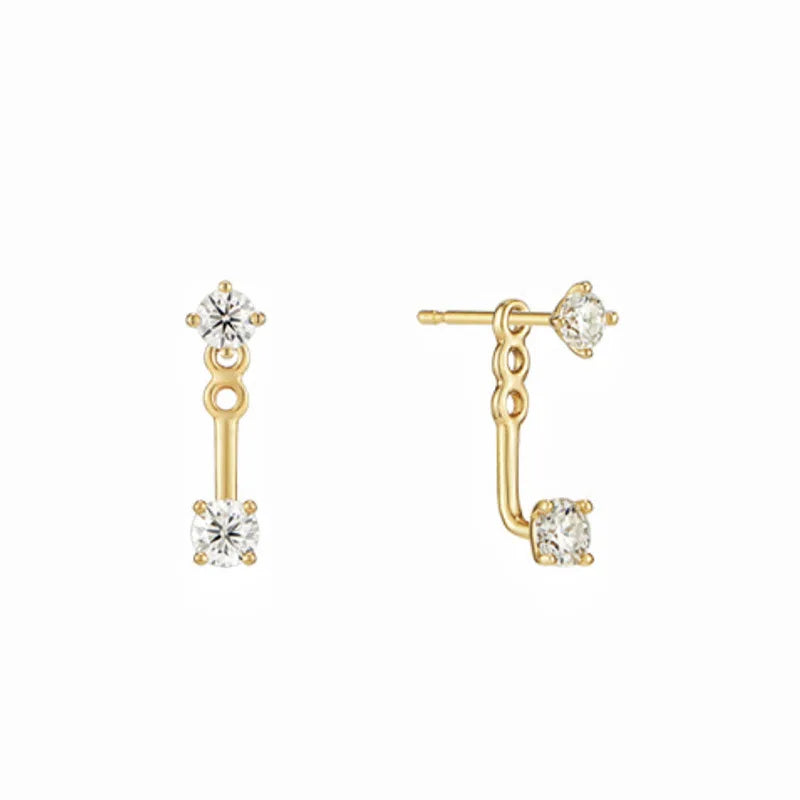 3Pcs Double Crystal Tragus Earring Floral Set Cartilage Helix Stud Earrings Bulk Lobe Hoop Earing Lot Fashion Jewelry Gift
