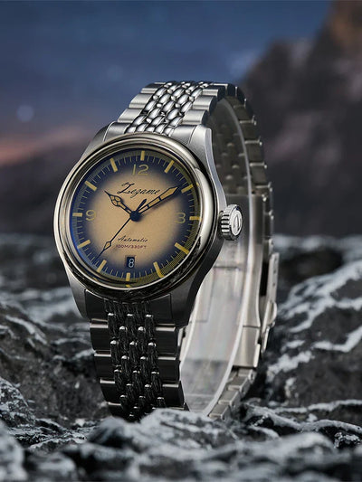 YN55a Herrenuhr – Luxus Automatik Uhr 38 mm, Retro Design, Chronograph, 100 m wasserdicht, Vintage Style