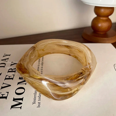Fashion Irregular Acrylic Acetate Bracelets Vintage Hyperbole Korean Jewelry Bangles Sweet Elegant Pulseras Mujer – Armband