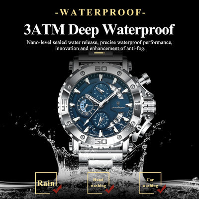 POEDAGAR Luxury Uhr For Men Calendar