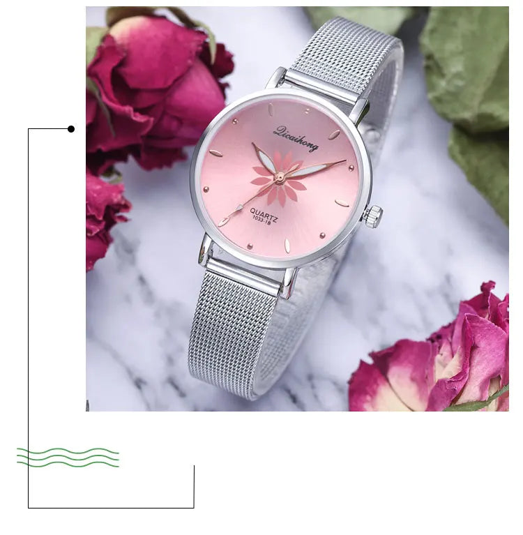 Damen Armbanduhr – Elegante Quarzuhr aus Edelstahl in Silber | Stilvoll & Alltagstauglich