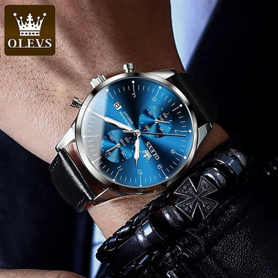 Luxus Quarzuhr für Herren – Wasserdicht, Chronograph, Luminous, Automatisches Datum