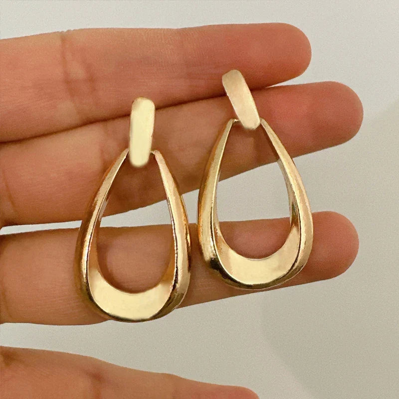 Simple French Style Geometric Earrings Fashion Luxurious Drop Earring Daily Party Vacations Jewelry Gifts 2025