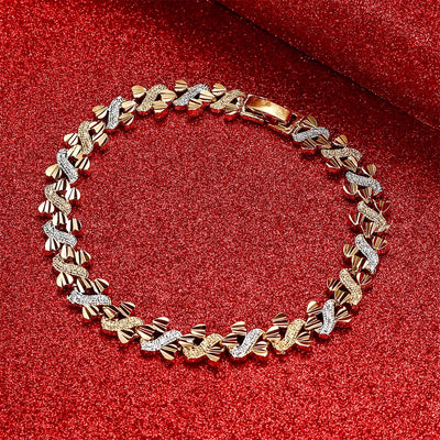 Luxus-Armreif „Herzgold“ – 24K vergoldet, Unisex