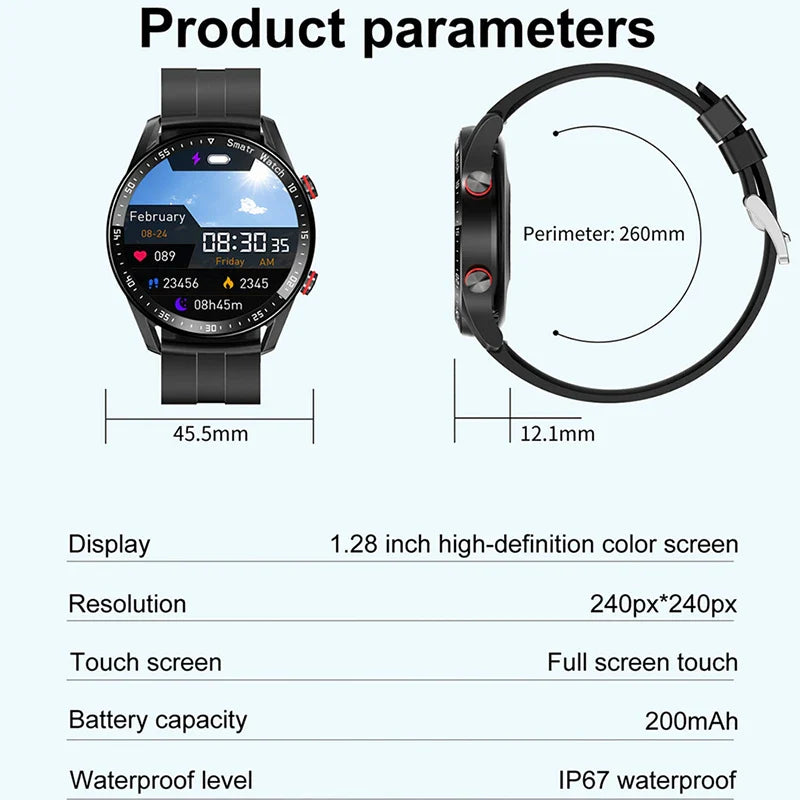 ECG+PPG Bluetooth Call Smart Uhr Men