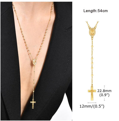 Beaded Long Chain Y Shape Necklace , Minimalist Drop Bar Pendant Choker Necklaces, Clavicle Chain Jewelry – Halskette