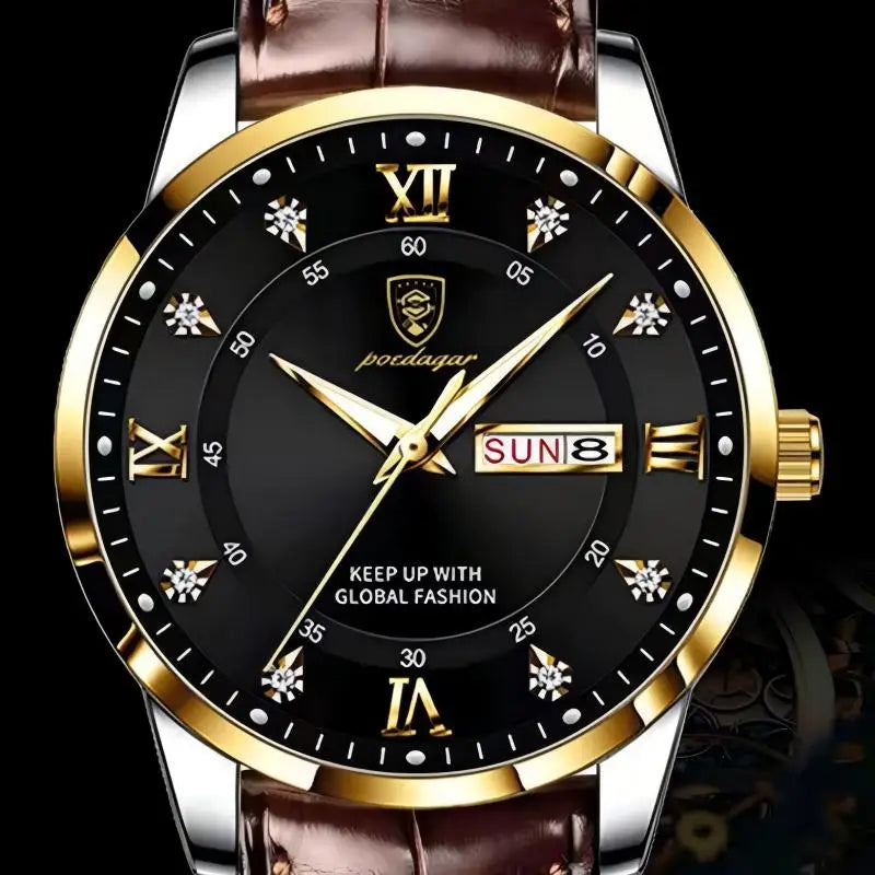 POEDAGAR Luxury Brand Men Uhr Wasserdicht